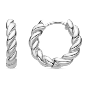 Pendientes de 18,5mm de diámetro acabado plata