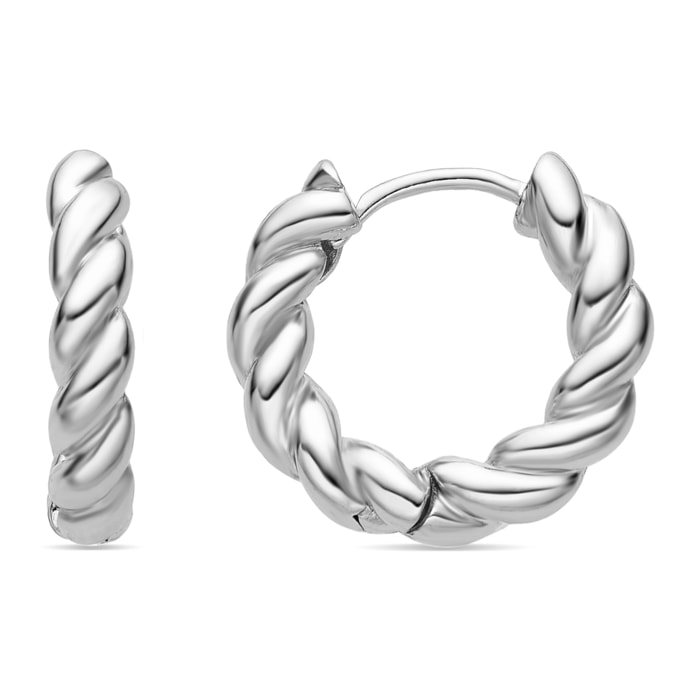 Pendientes de 18,5mm de diámetro acabado plata