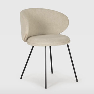 Lot de 2 chaises en tissu - COCOON