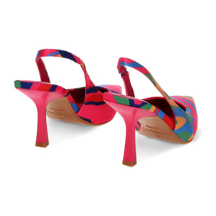 Zapatos de salón Bailarinas multicolor de satén