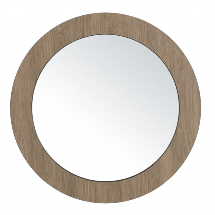 FLEUR - Miroir rond 80x80cm couleur mocha