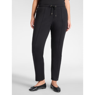 Elena Mirò - Joggers in scuba misto modal con coulisse - Nero