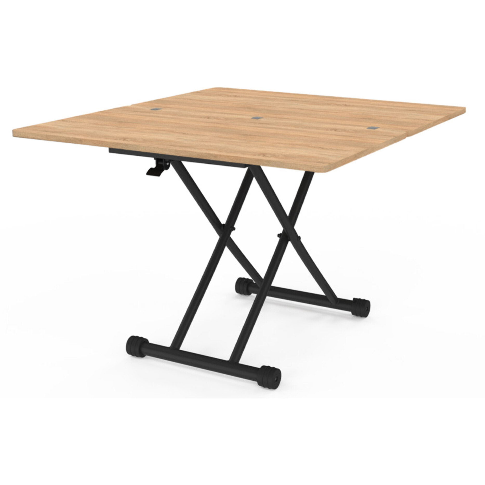 Table basse dinatoire Tribeca hauteur ajustable effet bois