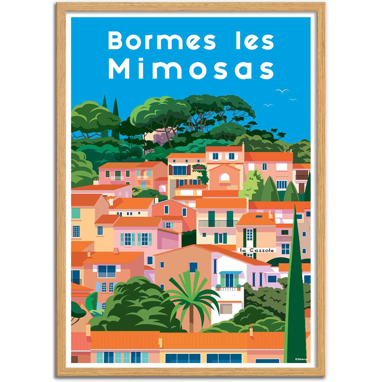 Affiche - Bormes les mimosas - Raphael Delerue