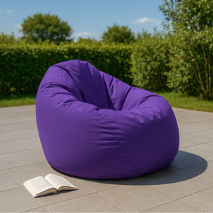Pouf poire d'extérieur 130x115cm violet KAYAR