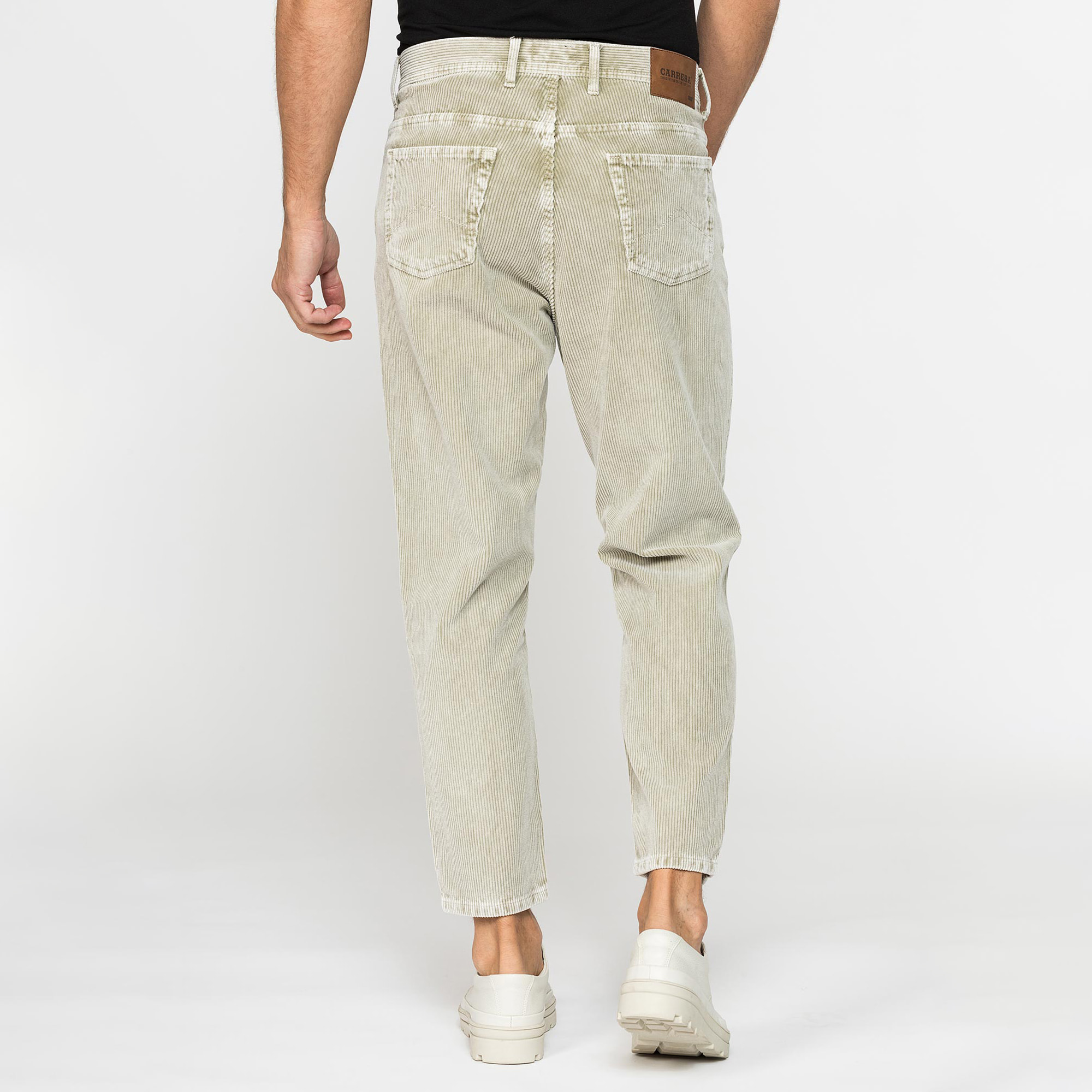 PANTALONE 5 TASCHE IN VELLUTO EFFETTO ACID WASH
