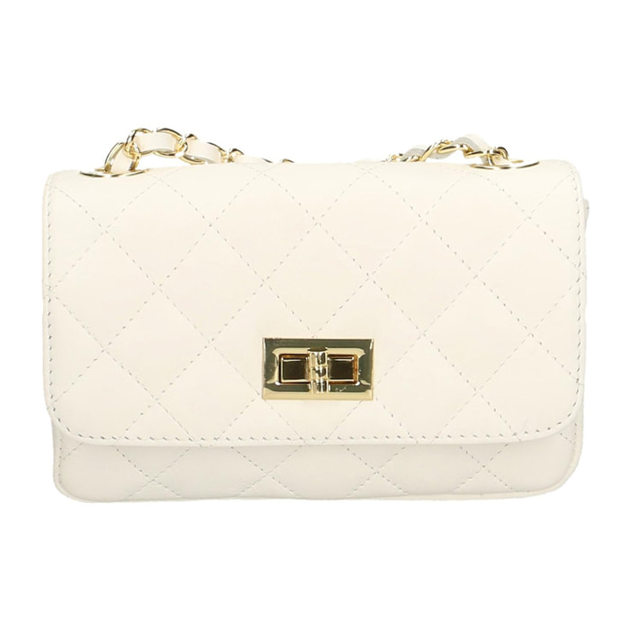 Chicca Borse Borsetta Clutch Bianco