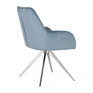 Sillón de Terciopelo 55 Cm Estilo Contemporáneo