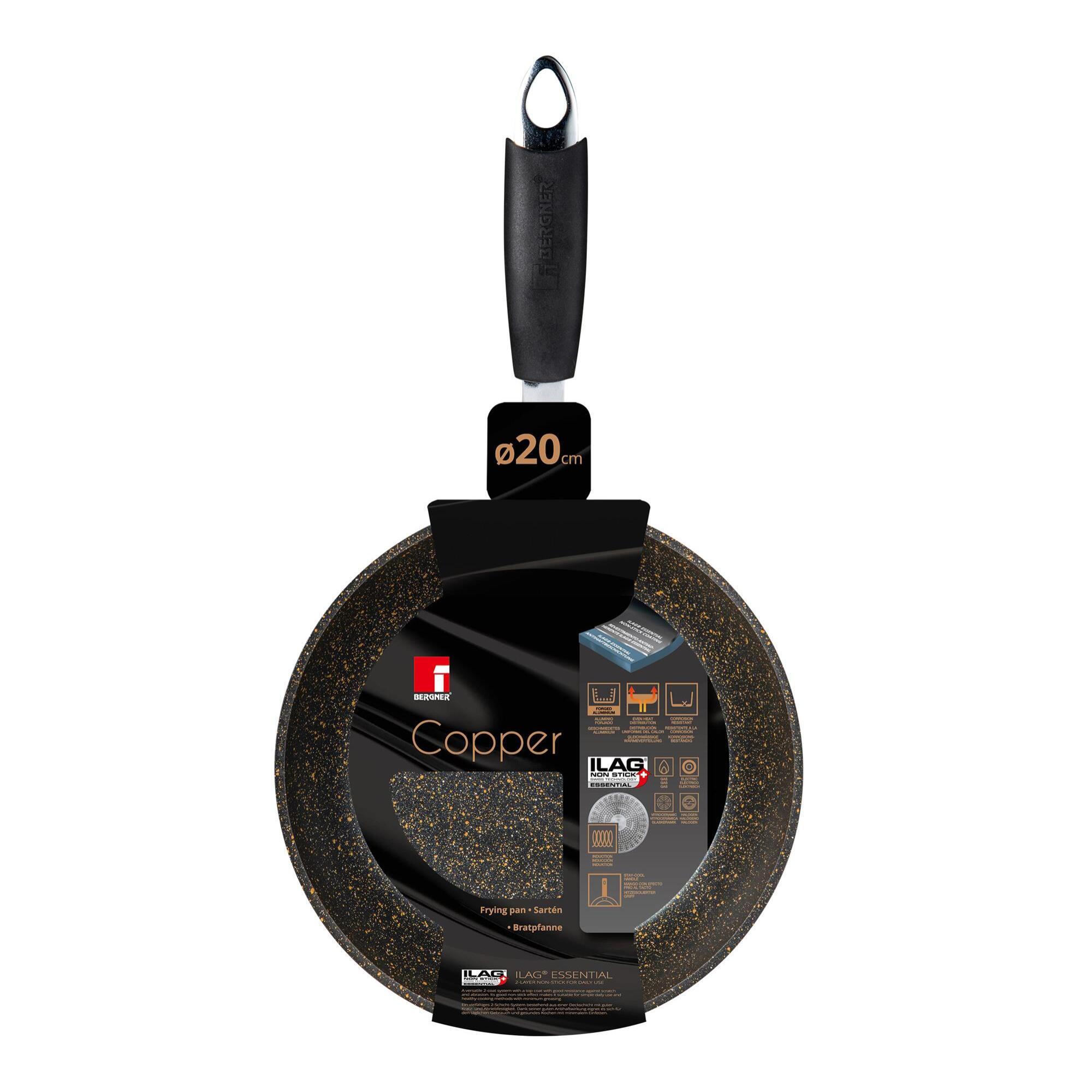 sartén ø20x4,5cm en aluminio forjado con revestimiento antiadherente ilag