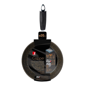 sartén ø20x4,5cm en aluminio forjado con revestimiento antiadherente ilag