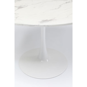 Table Schickeria effet marbre blanc Kare Design