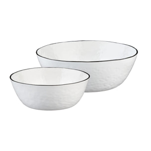 Saladier PURE Ø24cm et Ø30cm - 2 pièces - Blanc Neige