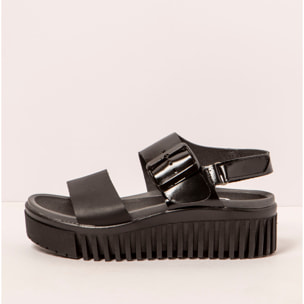 Sandalia de cuña 1578 MULTI BLACK/BRIGHTON color Black