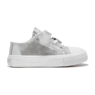 Zapatillas de Bebé Lona Plata