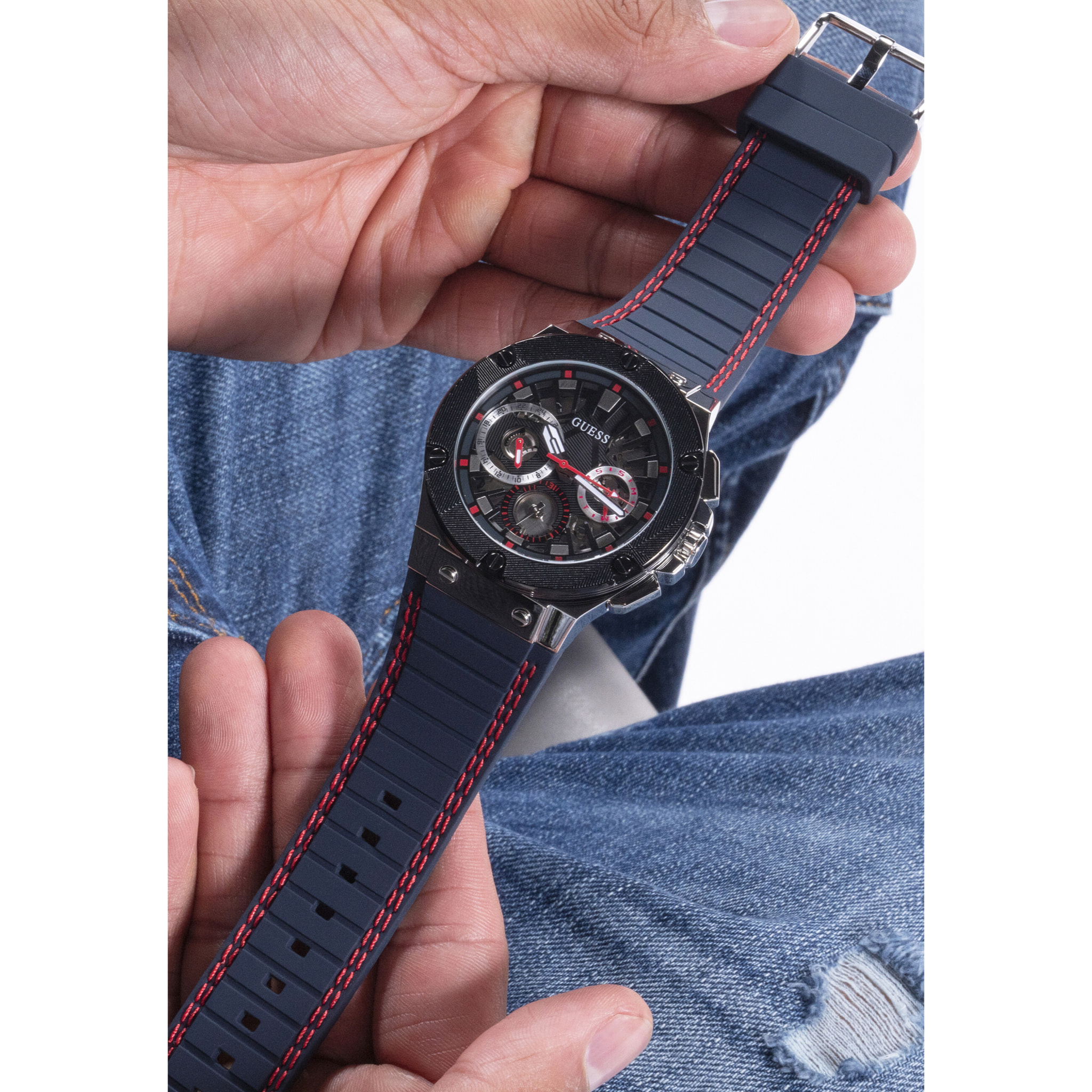 Guess Orologio Analogico Al Quarzo Circuit