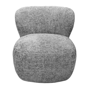 Fauteuil bas arrondi et enveloppant en tissu - 6 variations - BERRY