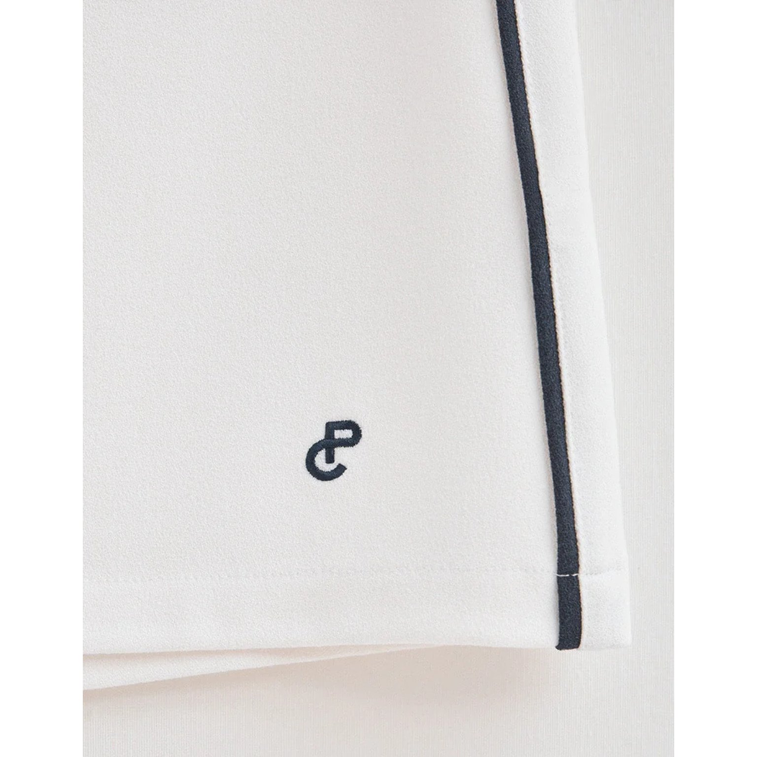 Gonna bianca June con monogramma ricamato