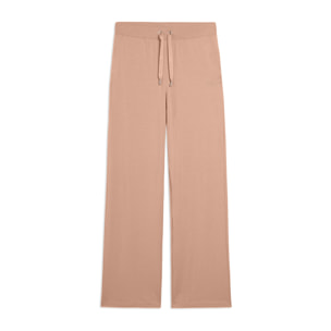 Pantaloni Sportivi con gamba Wide Leg e strass