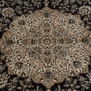 TANGER - Tapis classique à motif vintage Noir