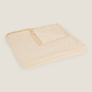 Fular tejido Cover color beige Algodón y poliéster