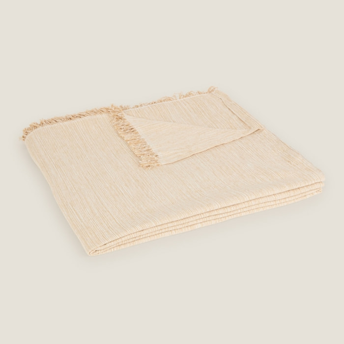 Fular tejido Cover color beige Algodón y poliéster