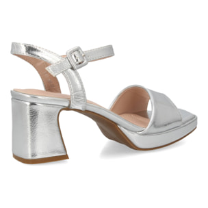 Sandalia tacón ancho plataforma elegante para mujer