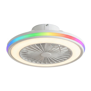 Ventilador de Techo con Luz LED RGB, Aspas Ocultas y Mando a Distancia Nexory InnovaGoods