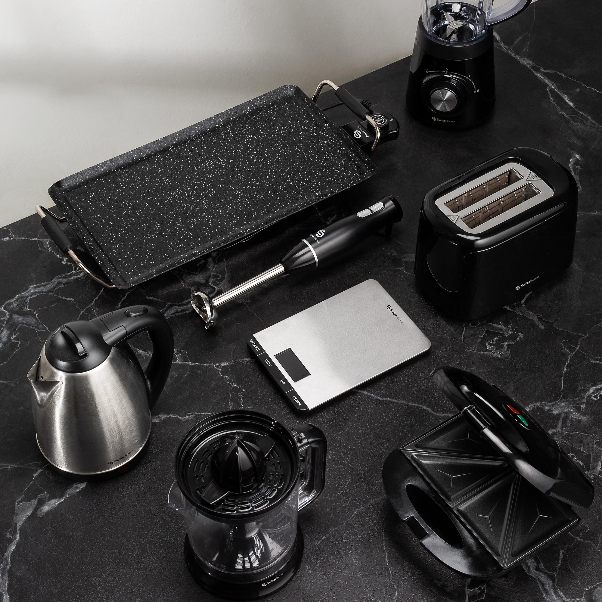 Exprimidor Eléctrico 40W de 1,2L con doble cono y Pies Antideslizantes SwissHome