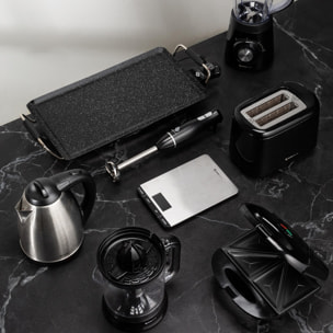 Exprimidor Eléctrico 40W de 1,2L con doble cono y Pies Antideslizantes SwissHome