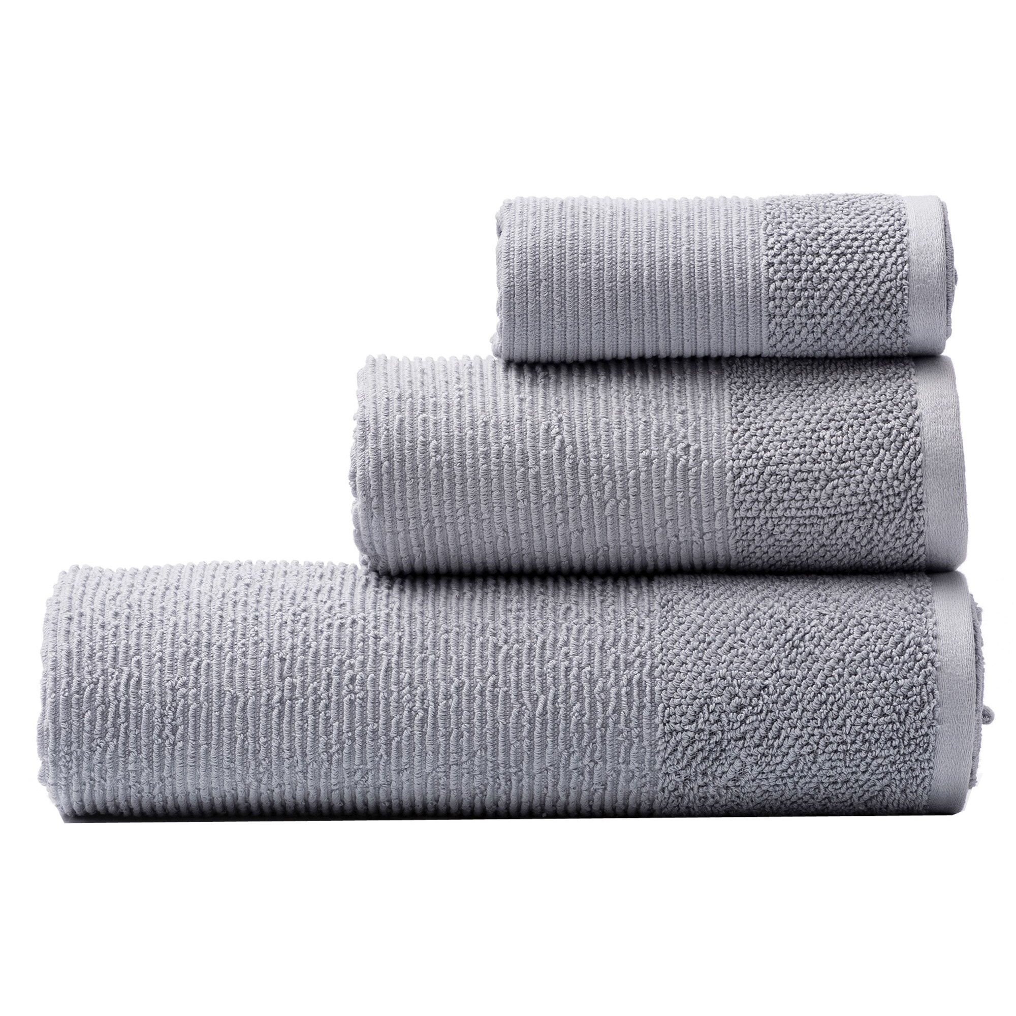 Set 3pcs toallas de baño  gris  benetton