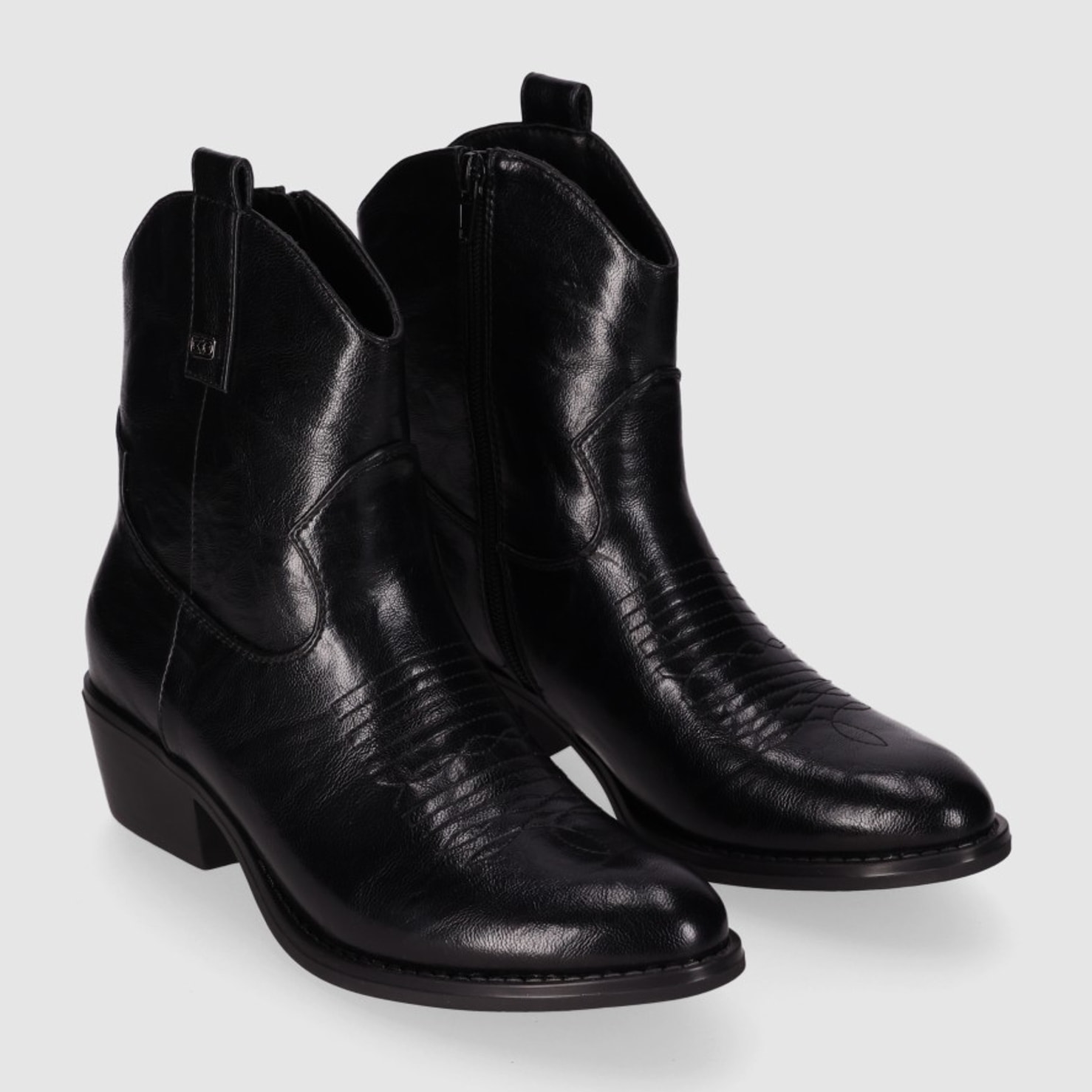 Botines - Negro - Tacón: 5 cm