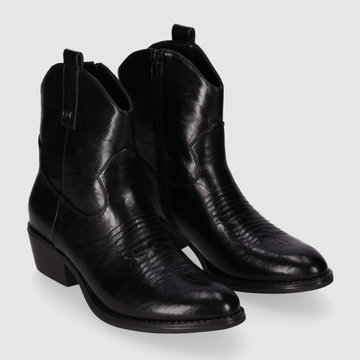 Botines - Negro - Tacón: 5 cm