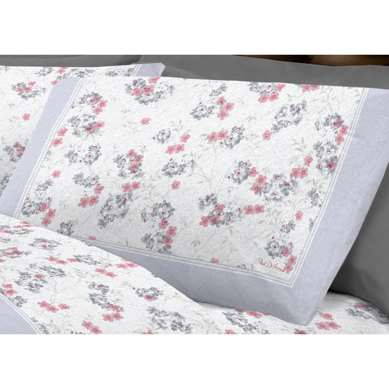 Completo Lenzuola In Calda Flanella Made In Italy Linea Europa Petra Grigio