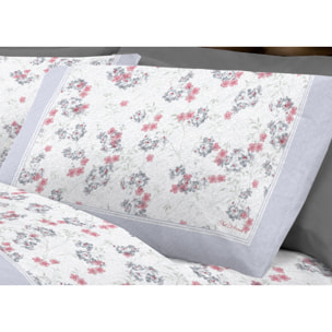 Completo Lenzuola In Calda Flanella Made In Italy Linea Europa Petra Grigio