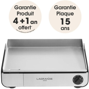 Plancha électrique LAGRANGE Pro 50M noir à poser, 50x40 cm + kit d'accessoires
