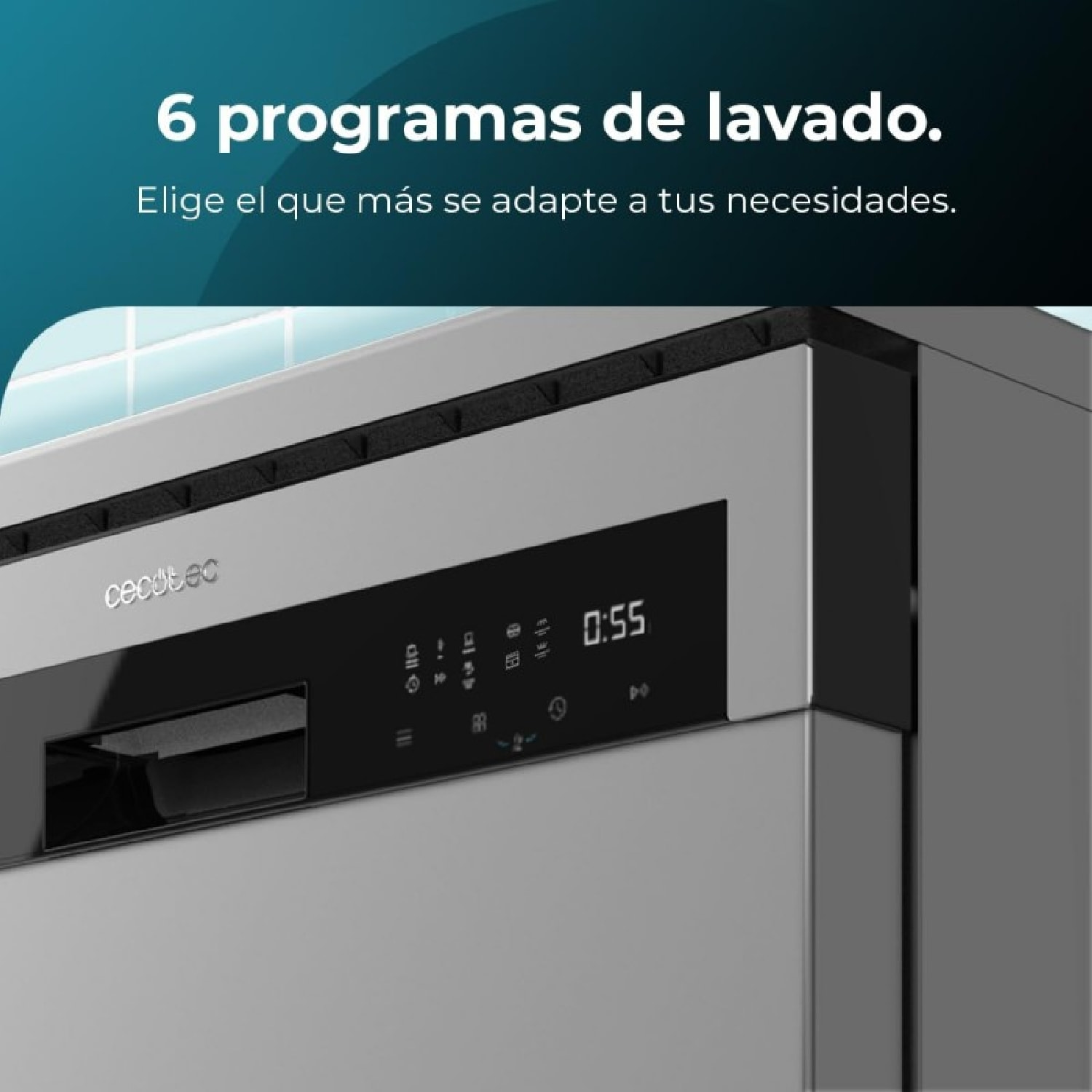 Cecotec Lave-vaisselle Bolero Aguazero 6500 Inox C