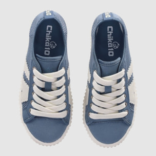 Deportivos de Tejido - Azul - Tacón: Bajo