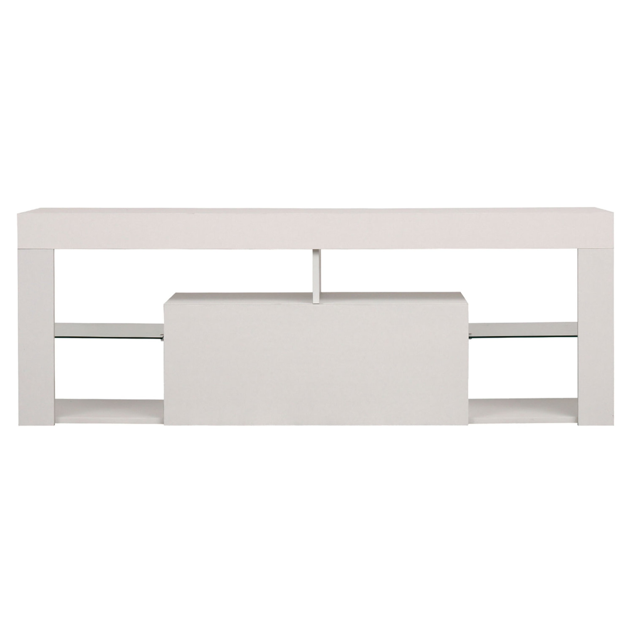 Meuble TV 140cm blanc à LED DARYL