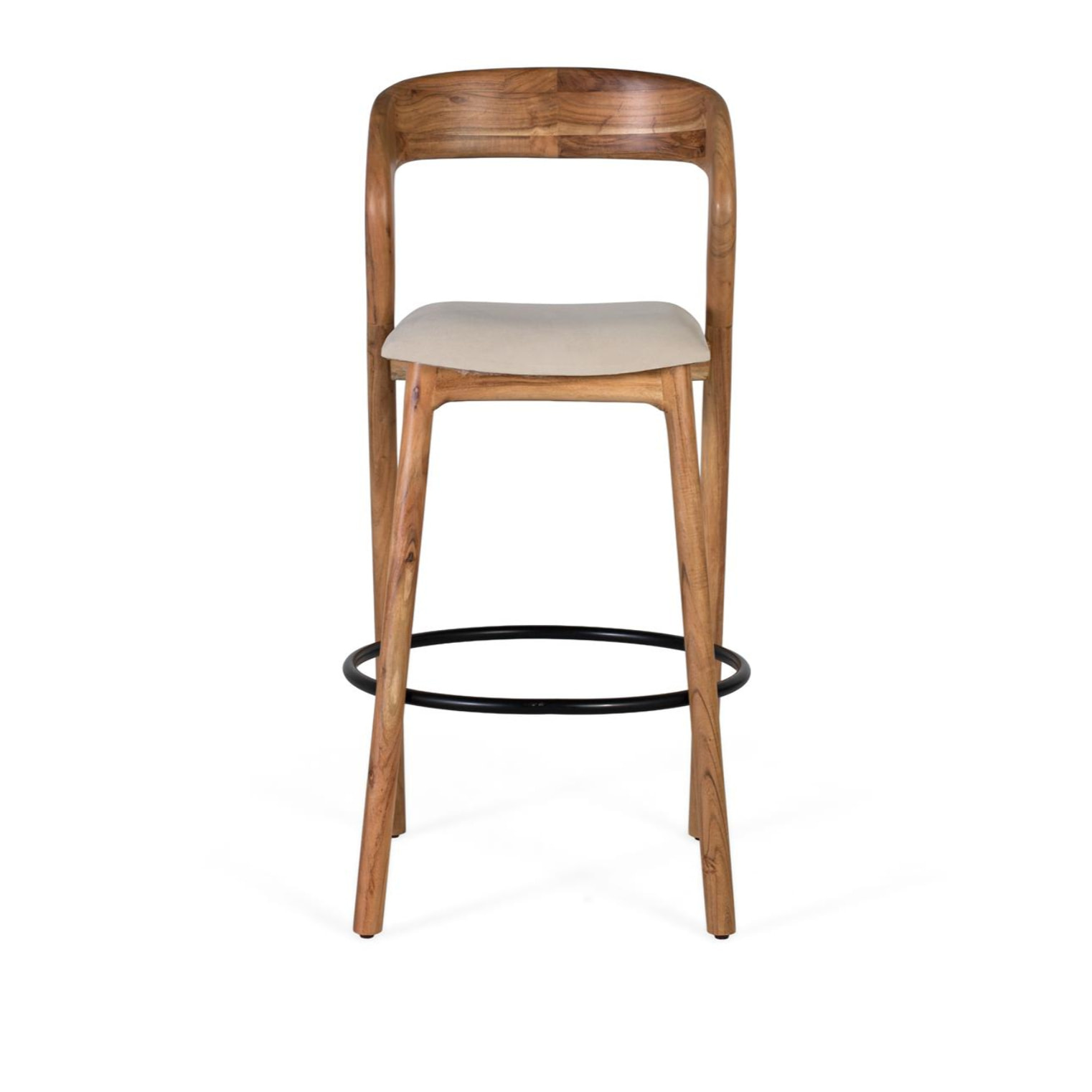 Taburete de Madera de Acacia 45 Cm Estilo Contemporáneo