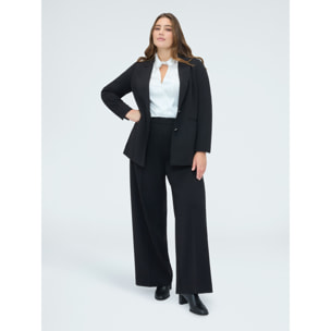 Fiorella Rubino - Blazer fitted in tessuto stretch - Nero