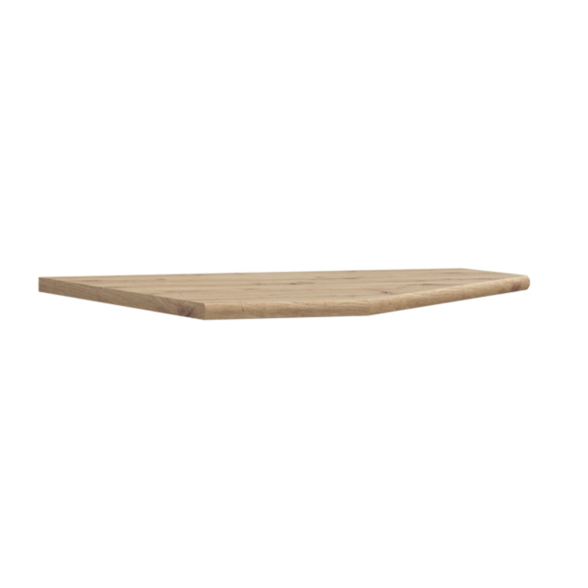 Plateau angle 90° pour liaison bureaux décor chêne artisan - MIA