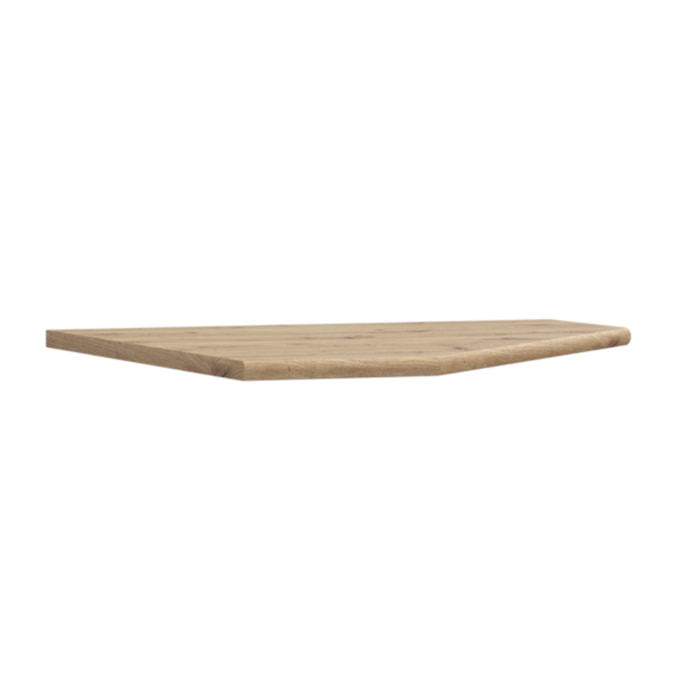 Plateau angle 90° pour liaison bureaux décor chêne artisan - MIA