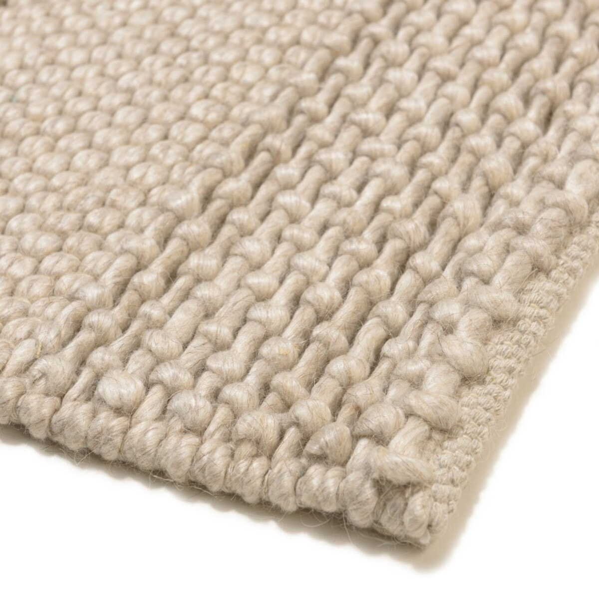 QUENTIN - Tapis rectangulaire 200x290cm en laine tissée couleur lin