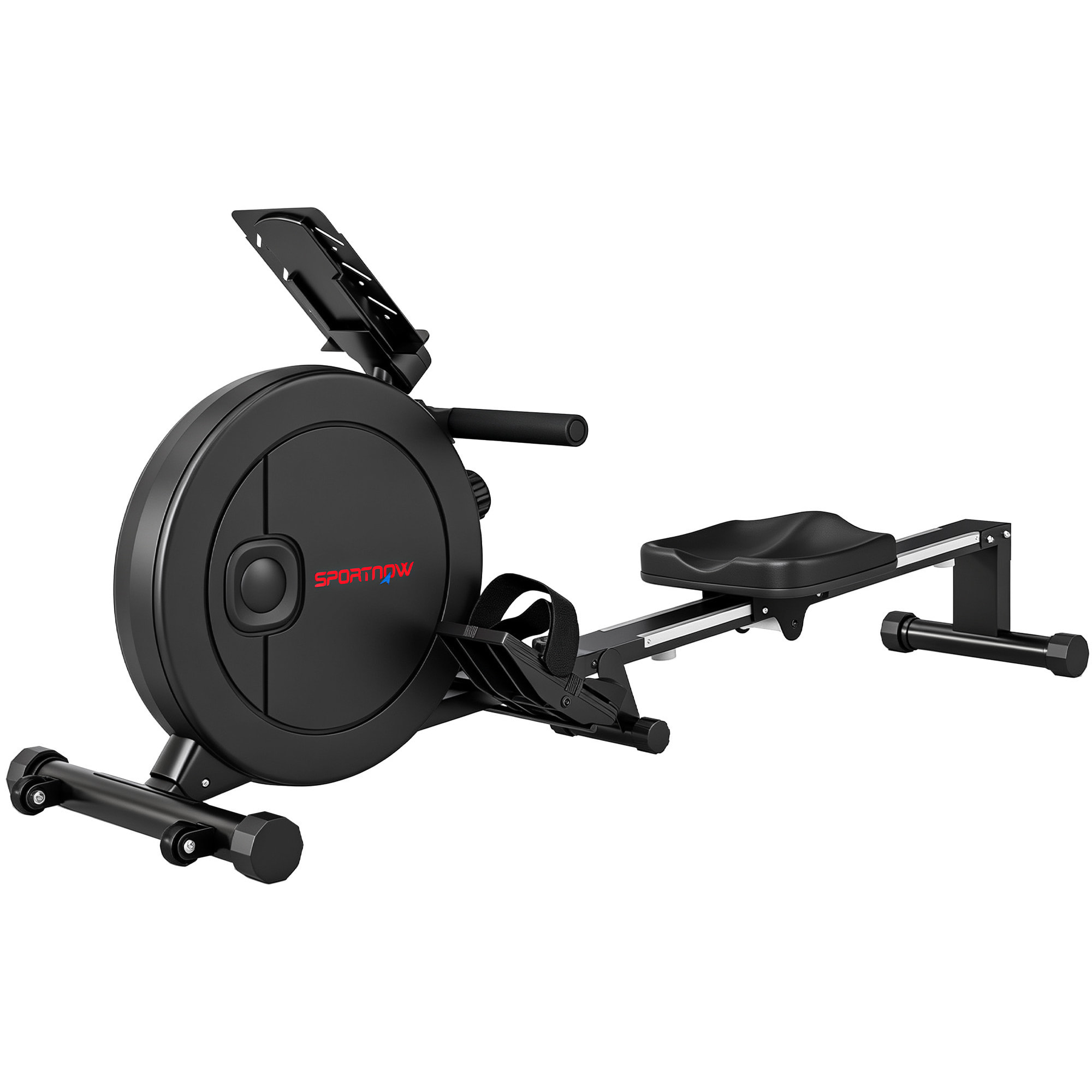 Rameur magnétique pliable bluetooth connecté Kinomap & Zwift écran LCD noir