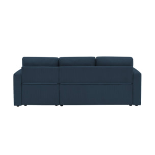 Canapé d'angle convertible réversible 3 places velours côtelé IDA