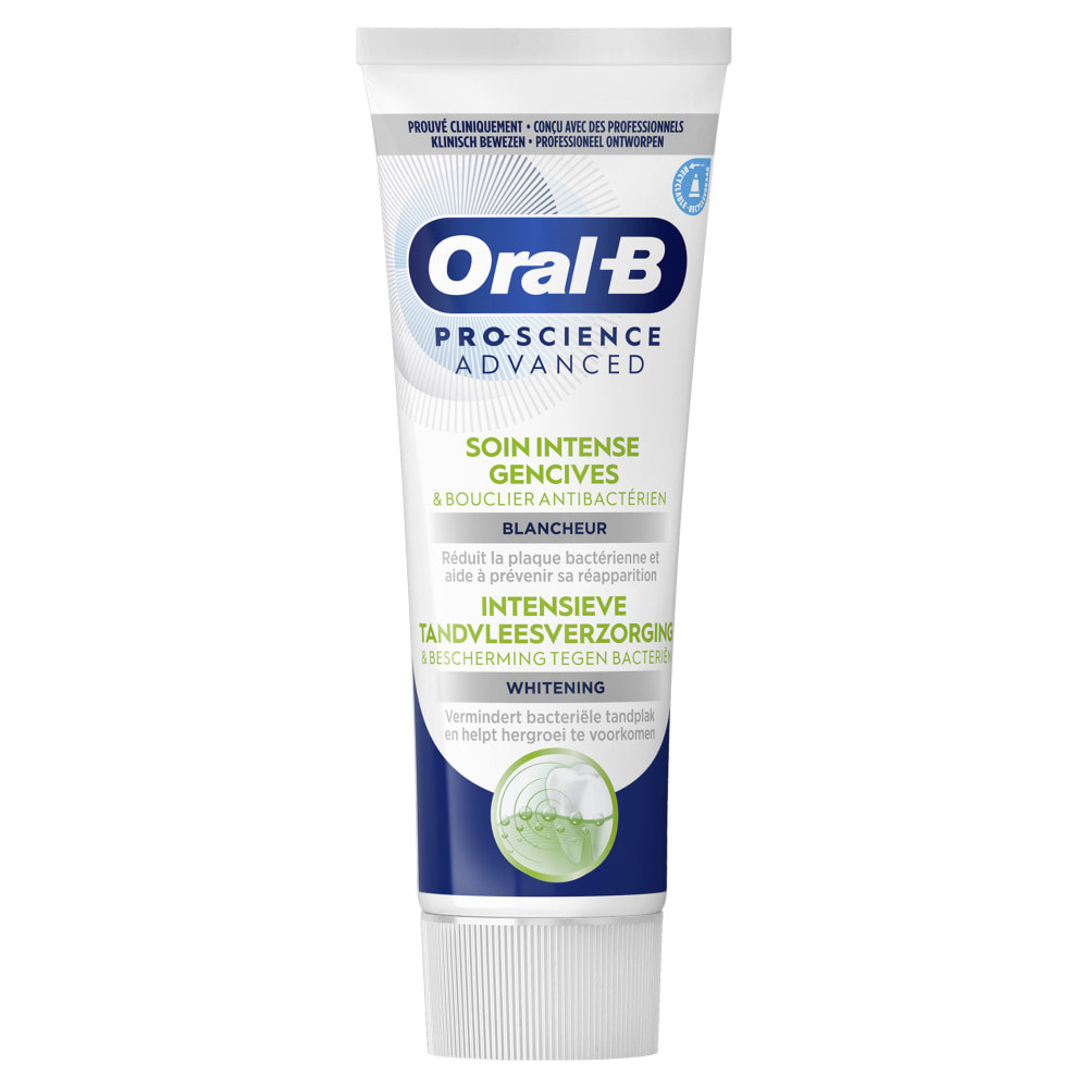 4 Dentifrices Oral-B Soin Intense Gencives et BouclierAntibactérien Blancheur 75ml