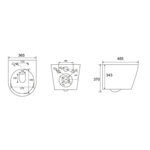 Pack WC sans bride Infinitio + Abattant softclose slim + Bâti Geberit UP100 + Plaque blanche + Brosse Joseph Joseph OFFERTE