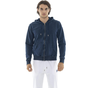 Felpe da uomo con cappuccio e zip non Felpeta Leone Denim