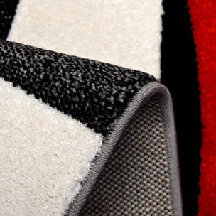 Tapis salon et chambre tissé motif damier TIHO