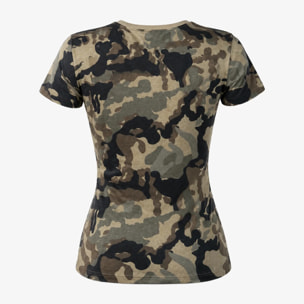 T-shirt Esercito camouflage verde in cotone uomo